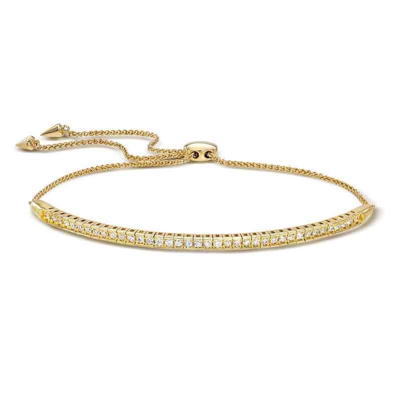 Diamond Channel Bolo Bracelet