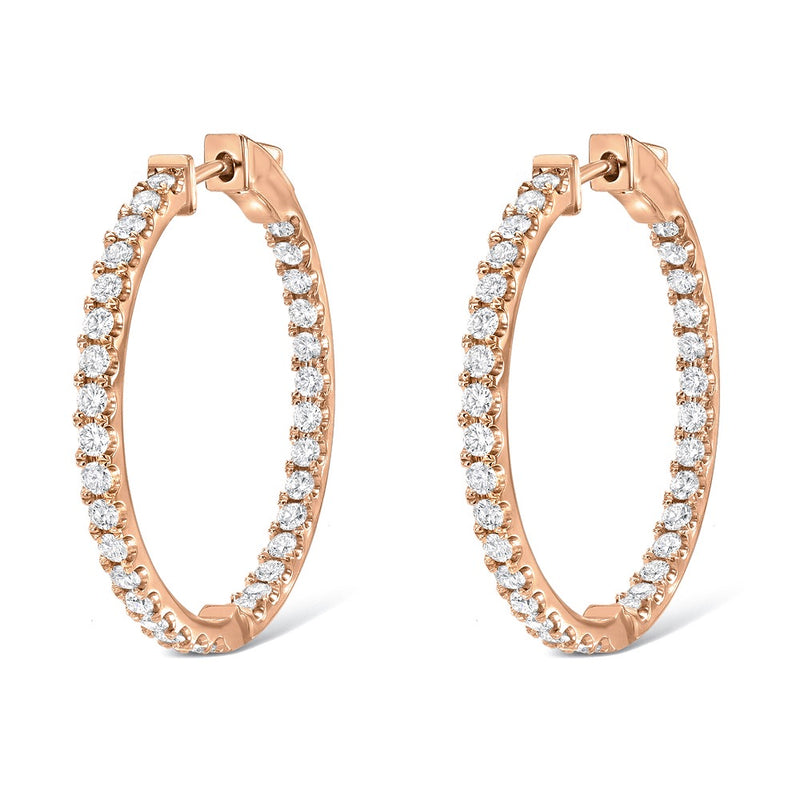 Inside Out Diamond Hoop Earrings